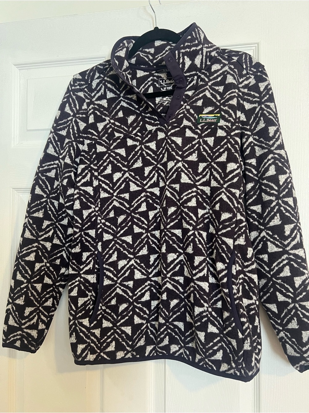 L.L. Bean Women’s Geometric Fleece Pullover